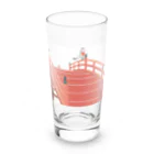 Amiの狐の手毬唄 太鼓橋と狛狐 Long Sized Water Glass :front