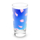 Lily bird（リリーバード）の花びらの舞う青空 Long Sized Water Glass :front