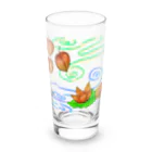 Lily bird（リリーバード）のホオズキ 水紋背景（和柄） Long Sized Water Glass :front