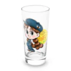 堀越ヨッシーのお店（SUZURI支店）の邦子は、ハチミツ大好き♩ Long Sized Water Glass :front