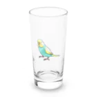 まめるりはことりのごきげんセキセイインコ【まめるりはことり】 Long Sized Water Glass :front