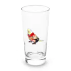 まめるりはことりのごきげん着物セキセイインコ【まめるりはことり】 Long Sized Water Glass :front