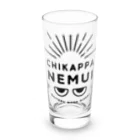 SANKAKU DESIGN STOREのちかっぱ眠い。～起きてるのが奇跡～ふたつめ黒 Long Sized Water Glass :front