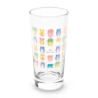 カエルたんのお店のカエルたんが整列 Long Sized Water Glass :front