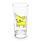 akane_art（茜音工房）のゆるチワワ（イエロー） Long Sized Water Glass :front