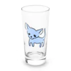 akane_art（茜音工房）のゆるチワワ（ブルー） Long Sized Water Glass :front