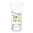 akane_art（茜音工房）のゆるチワワ（グリーン） Long Sized Water Glass :front