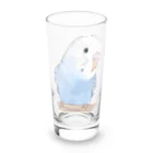 まめるりはことりのおしゃまな止まり木セキセイインコちゃん【まめるりはことり】 Long Sized Water Glass :front