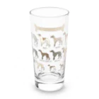 豆つぶのSighthound Friends(淡色推奨) Long Sized Water Glass :front