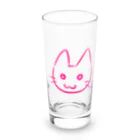 武者小路夕桐のピンク猫 Long Sized Water Glass :front