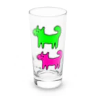 柴犬しばわんこhana873のしばいぬさんたち(ピンクと黄緑)柴犬さんたち Long Sized Water Glass :front