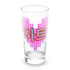 LalaHangeulの하트(ハート)  ピンクドット Long Sized Water Glass :front