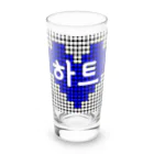 LalaHangeulのブルーハート　~ハングルシリーズ~ Long Sized Water Glass :front