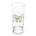 akane_art（茜音工房）のゆるチワワ（カラフル） Long Sized Water Glass :front