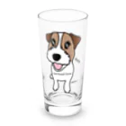 虹色PLUSのスマイル かわいいジャックラッセルテリア犬 Long Sized Water Glass :front