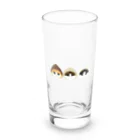 cotton-berry-pancakeのねこがかぶる　くり Long Sized Water Glass :front