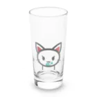 ヨープキャンが気になったの尻猫　かわいい Long Sized Water Glass :front