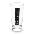 PALA's SHOP　cool、シュール、古風、和風、の白と黒　花模様 Long Sized Water Glass :front