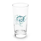 あのこの鳥獣戯画の風神雷神　トルコ石ブルー Long Sized Water Glass :front