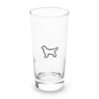 ゴールデンレトリバーわんちゃん犬のゴールデンレトリバーのシンプルシルエット Long Sized Water Glass :front