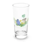 kitaooji shop SUZURI店のヤマトシジミとカタバミ Long Sized Water Glass :front