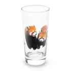 いきもの大好き！ほほえみフレンズの仲良しなレッサーパンダ Long Sized Water Glass :front