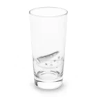 箏譜職人 織姫の箏と桜（黒線） Long Sized Water Glass :front