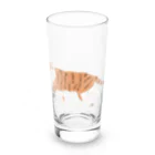 小鳥と映画館のお散歩ネコちゃん 和テイスト Long Sized Water Glass :front