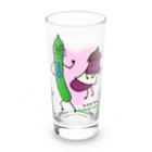 ウチのMEIGENやさんのなすがママ。きゅうりがパパ。 Long Sized Water Glass :front