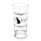 Silvervine Psychedeliqueのシュレーディンガーの猫（黒字） Long Sized Water Glass :front