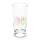 いろはにゃんこ堂の四季猫さん(春/桜)(ピンク/グリーン) Long Sized Water Glass :front