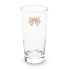 Drecome_Designのドットリボン(ブラウン) Long Sized Water Glass :front