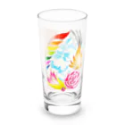 MizuHoイラストショップのお花と虹と空 Long Sized Water Glass :front