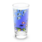 栗坊屋のパウダーブルーが泳ぐ海 Long Sized Water Glass :front