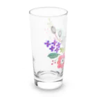 もくもくモクレンの日本スピッツデザインショップのスピッツとお花 Long Sized Water Glass :left