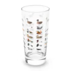 さくぺろの日本産カモ類全種 Long Sized Water Glass :left