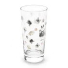 みきぞーん｜保護猫 ミッキー画伯と肉球とおともだちのmusashi & yuzu & kojiro Long Sized Water Glass :left