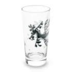 栗坊屋のリーフィーシードラゴン　白黒 Long Sized Water Glass :left