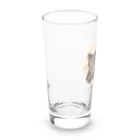 ねこほうチャンネル公式グッズのハムモモ平和チームイラストグッズ Long Sized Water Glass :left