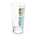 Mix pallet りょうのタイダイ染めプリント　黄緑×水色 Long Sized Water Glass :left