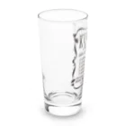 サヤマネコ suzuri店のKUU-NERU　ASOBU　猫のエンブレム Long Sized Water Glass :left