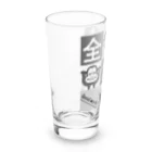 生物＝ケモノのヲ店の全肯定の三猿 タイプＢ(モノトーン) Long Sized Water Glass :left