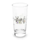 うめぼしととまととごはん。のあかさたなはまやらわ。 Long Sized Water Glass :left