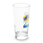 脂身通信Ｚの【背面プリント】大漁旗♪サケ♪220909 Long Sized Water Glass :left