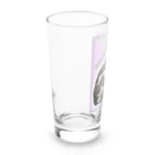 nekousagi*∩..∩のトラミ兄ちゃん自画像？ピンク【nekousagi*∩..∩ロゴ入り】 Long Sized Water Glass :left