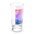 宇宙キャンプの深海でDJするねこ、タコとイカ、クラゲ、リュウグウノツカイ Long Sized Water Glass :left