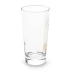 春のくまさんのドライフラワーを花束で。 Long Sized Water Glass :left