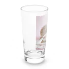 むぎこむ工房の鏡に映ったハリネズミ Long Sized Water Glass :left