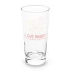 卯月まめのもふもふイラスト屋さんの4：I LOVE RABBIT(ネザーランドドワーフ) Long Sized Water Glass :left