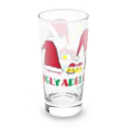 LittleLoroのUGLY ADELIE CHIRISTMAS 0586 アデリーペンギン サンタ帽子 横並び Long Sized Water Glass :left